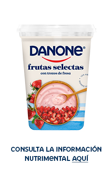 Yoghurt Danone frutas selectas con trozos de fresa y moras 900 g